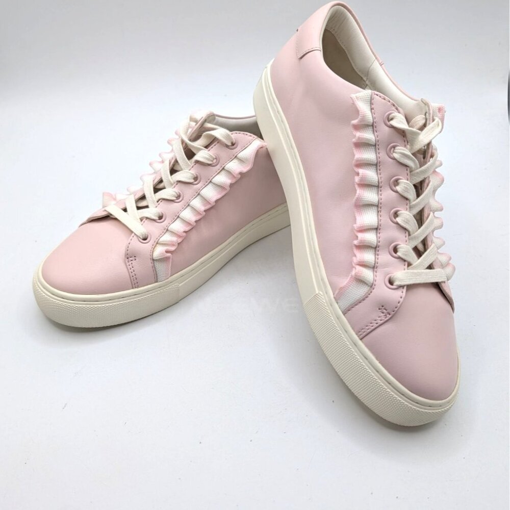 Tory Burch Sport Pink and White Ruffle Sneakers Women's 9M